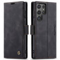 lthmy for Samsung Galaxy S24 Ultra Retro PU Leather Wallet Case Card Slots Magnetic Closure Flip Stand Case Cover. 