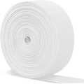 30yrd 30 goj Length Braided Elastic Band White for Tailoring Clothes.