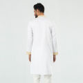 Masculine  Premium Semi Fit Panjabi - White. 