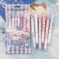 6Pcs/Set Sanrio Kuromi 0.5mm Gel Pens Set Cute Kawaii press gel pen Cartoon School Hello Kitty Student Stationery Supplies Gift.