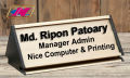 Customizable SS Metal Table Nameplate &gt;  Office Desk&gt; School Desk. 