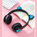 Cross-Border VIV-23M Cute Cat Claw Bluetooth Headset Cat Ear Luminous Wireless Head-Mounted Headset Headset Wholesale. 