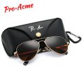 Pro Acme 3 SIZE Classic Pilot Sunglasses Men Women Polarized Metal Frame Mirrored Lens Glasses for Driving for Kids PC0324.