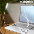 1 Pcs USB LED Reading Lamp (Warm/White) Portable Flexible USB Eye Protection Mini Night Light For Notebook Computer PC Laptops Table Desk Lamp.