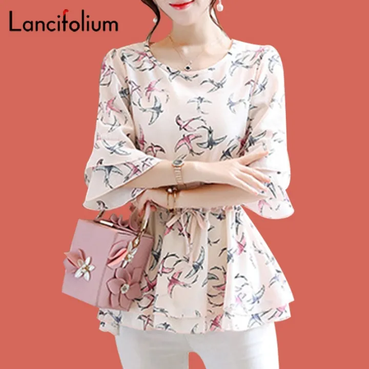 Floral%20Chiffon%20Blouse%20Women%20Summer%20Korean%20Ruffle%20Peplum%20Top%20Ladies%202020%20Elegant%20Plus%20Size%20Office%20Shirt%20Female%20Camisas%20Femininas%20-%20Image%203