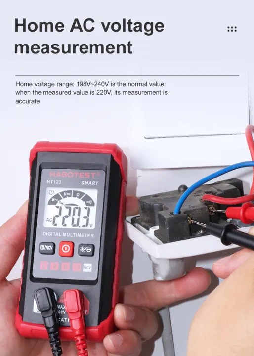 HABOTEST%20HT123%20Digital%20Multimeter%20600V%20AC/DC%202000%20Counts%20High-Precision%20Anti-Burning%20Smart%20Multimeter%20/No%20Need%20To%20Shift%20/NCV%20Non-Contact%20/Automatic%20Identification%20-%20Image%206