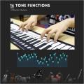 Portable 49-Key Flexible Silicone Roll Up Piano Folding Electronic Keyboard. 