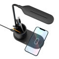 New wireless charger 15W fast charging LED desk lamp stepless dimming pen holder storage office study desktop desk lamp. 