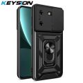 KEYSION Shockproof Case for Tecon Pova 5 Camon 20 Pro 5G Slide Camera Lens Protection Ring Phone Back Cover for Infinix Hot 30 i. 