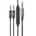 Headphone extension cord-2 x Headphone cable For Sol Republic Master Tracks HD V8 V10 V12 X3-Black.