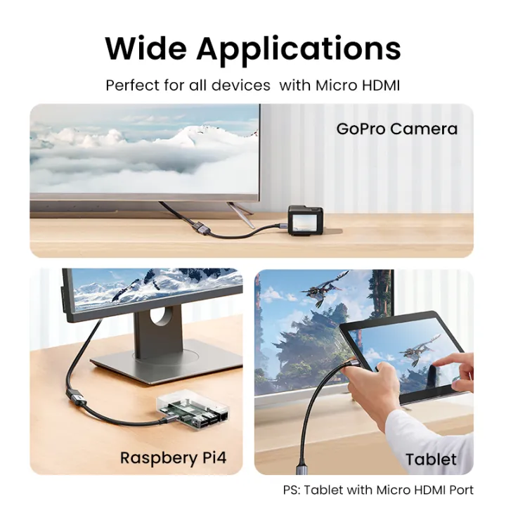 %EF%BC%88NEW%EF%BC%89%20Micro%20HDMI%20to%20HDMI%20Adapter,%20Micro%20HDMI%20to%20HDMI%20Nylon%20Braided%20Cable%2025cm%20Male%20to%20Female%20Supports%201080P%204K/3D,%20Compatible%20for%20GoPro%20Hero%207%20Raspberry%20Pi%204%20Sony%20A6000%20Camera%20Nikon%20B500%20-%20Image%204