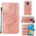 【Lejia】For Xiaomi Redmi Note 9S / 9 pro/9 Pro Max case butterfly PU leather flip card slots strap stand cover. 