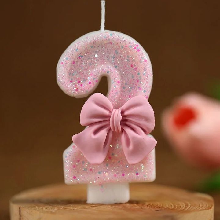 Number%208%20Birthday%20Candles%20Cake%20Topper%20Candles%20with%20Pink%20Bow%20for%20Girl%201st%20Birthday%20Party%2016th%20Party%20Cake%20Decoration%20Baby%20Shower%20-%20Image%207
