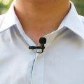 Arimic Lavalier Lapel Clip-on Omnidirectional Condenser Microphone Kit with cable adapter & windshield for iPhone Samsung.