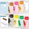 TownStore Early learning Preschool English Activity Flash Cards for Ages 3+ Kids Including Alphabet, Numbers, Colors, Shapes, Days, Months, Vocabulary with Brainstorming Activities - 96 Flash Card.