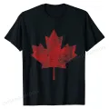 Maple Leaf Flag Canada T-Shirt Cotton Unique Tops Shirts New Men's T Shirts Group. 