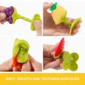 New Non-Toxic Silicone Fruit-Shape Teether for Baby Teething Relief, Soft Safety Pacifier Accessory. 