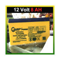 12 VOLT 8 AH UPS  RECHARGEBLE LEAD ACID BATTERY GOLDKEY - 12 volt battery. 