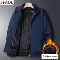 Autumn Winter Jacket Men Thicken Fleece Lined Warm Coats Men Social Jackets for Men Casual Business Office Dress Coat Male 3XL. 