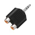 Y Splitter 3.5mm Stereo Male Audio Jack To Double RCA Female Adaptor Y Splitter AV Audio Video Plug Converter Adapter Audio Cable Adapters. 