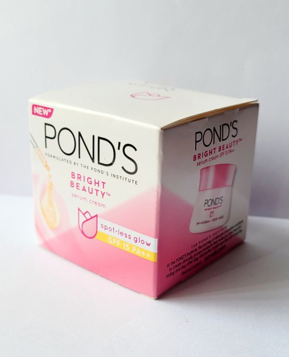 35g POND'S Bright Beauty Serum Cream. Spotless glow. SPF 15 PA++ Formulated by the POND'S Institute. Face Cream Moisturizer