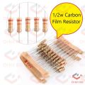 50Pcs Resistor 1/2W 68K Ohm Carbon Film Resistor 68K Ohm Half Watt Resistance 0.5 Watt 5% Tolerance Fixed Resistors Passive Components. 