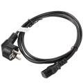 Power Cord 3 pin or 2 pin Round Shape 1.5 Meter Power Extension Cord Cable Compatible with All Desktops, Monitors, lLCDs, printer, scnner, TV, scanner, black, One Cable.