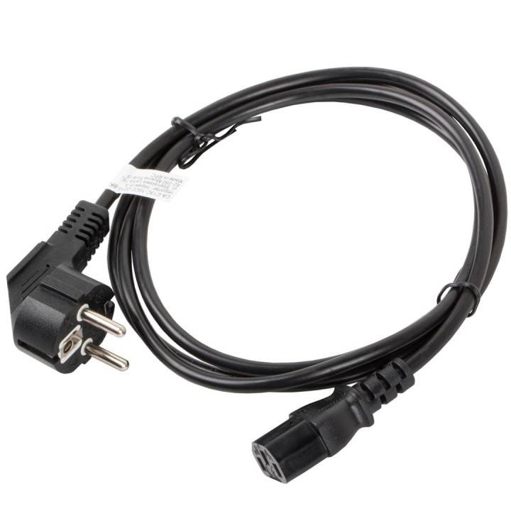 Power Cord 3 pin or 2 pin Round Shape 1.5 Meter Power Extension Cord Cable Compatible with All Desktops, Monitors, lLCDs, printer, scnner, TV, scanner, black, One Cable