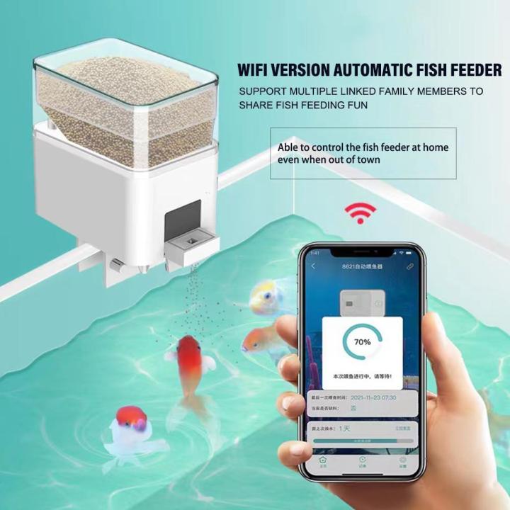 New Wifi Remote Auto Fish Food Dispenser 100ml High Dispenser ...