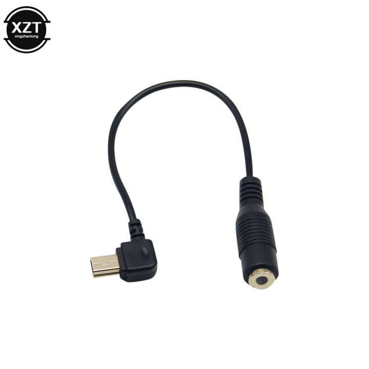 90 Angled Mini Usb 5-Pin Male To Female Jack Aux Audio