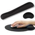 Upgrade Enlarge Gel Memory Foam Keyboard Wrist Rest Pad/ Ergonomic Mouse Pad/ Superfine Fiber Wrist Rest / Non-Slip Base Wrist Rest/ Office Gaming Laptop Mouse pad. 