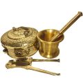 Pitol Panbox Set/Brass Panbox - Pitol Haman Dista/ Brass Haman Dista - Sarta (Combo Set). 