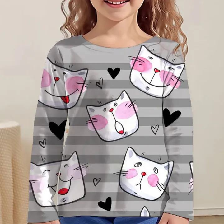 Kawaii%20tops%20kids%20T%20shirt%20for%20girls%20tee%20shirt%20from%209%20to%2012%20years%20Korean%20children's%20clothes%202023%20autumn%20girl's%20animals%20T-shirts%20-%20Image%203