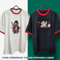 Anime Embroidery Oversized T-shirt - Itachi Killua One Piece Nika Embroidary Print Oversized Drop Shoulder Thick Fabric and Durable Embroidary Anime T-shirt for Embroidery. 