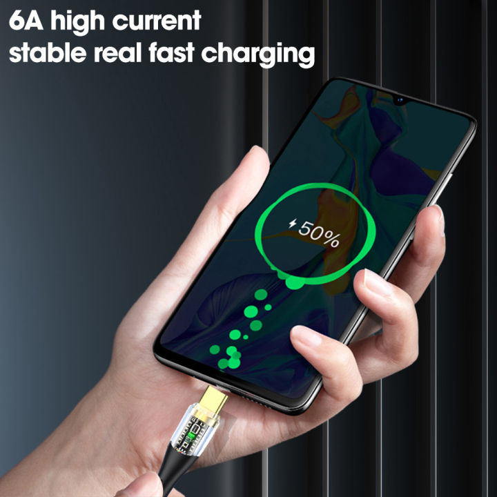 120W%20Transparent%20Head%20Woven%20C%20Type%20Data%20Cable%20-%20Type-C%20Super%20Fast%20Charging%20Cable%20-%20Durable%20Flash%20Charge%20For%20All%20Android%20Phone%20-%201/1.5/2M%20Digital%20Show%20Charger%20with%20Night%20Light%20-%20Image%204