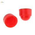 10Pcs Red Plastic Dome Hex Bolt Nut Protection Caps Cover M8 13 x 15mm. 