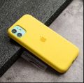 For Apple iphone 13/ iphone 13 Pro / iphone 13 Mini / iphone 13 Pro Max Liquid Silicone Case Luxury Shockproof Soft Touch Premium Case Back Cover Silicone Yellow.