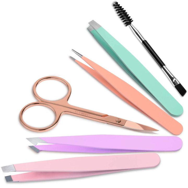 6%20Pack%20Tweezers%20Set%20Professional%20Stainless%20Steel%20Curved%20Scissors%20for%20Women%20and%20Men%20Precision%20Tweezers%20Eyebrows%20for%20ngrown%20Hair%20-%20Image%202