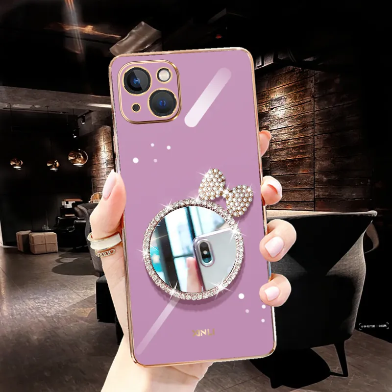 For OPPO Reno5 OPPO Reno Back Cover Bowknot Makeup Mirror