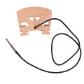 Pickup Violin Maple Bridge, Sensitive Wooden 4/4 Violin Bridge Piezo for Preamplifier.