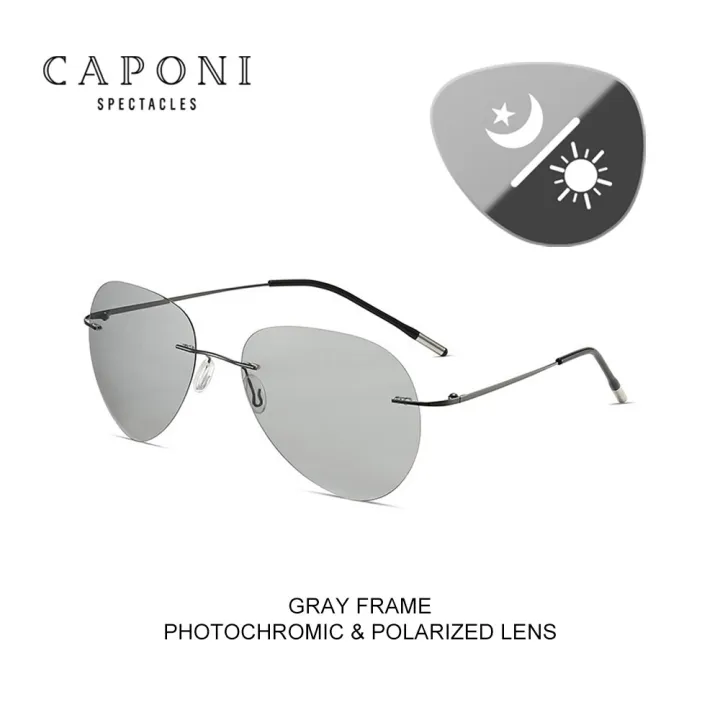 CAPONI%20Rimless%20Avation%20Sun%20Glasses%20For%20Men%20Discoloration%20Driving%20Fishing%20Polarized%20Sunglasses%20Light%20Weight%20Shades%20Male%20BS7466%20-%20Image%202