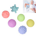 6pcs Baby Textured Ball Set Infant Funny Soft Elastic Multicolor Squeezing Sensory Ball Toy for Home Soft Textured Ball.