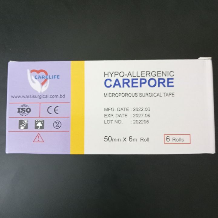 Carepore%20Microporous%20Surgical%20Tape%2050mm%20X%206m%20(1%20Roll)%20-%20Image%202