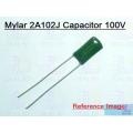 Mylar Polyester Film 2A102J Capacitor 1nF 100V-25Pcs.