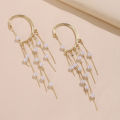 Women'S Jewelry Tassel Earrings Fashionable Gifts Golden Color Earrings Bohemia Style Dainty Design Drop Dangle Earrings for Party Wedding Daily Wear Gift For Her Bohemian Style Enthusiasts.