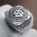 Stainless Steel Men's Ring Tau Gamma Phi Fraternity Ring with Rhinestone Size 6-13. 