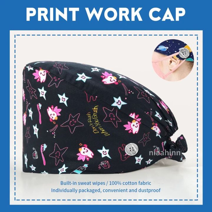 Tooth%20Printing%20Dentist%20Cap%20Veterinary%20Hats%20Adjustable%20Surgical%20Caps%20Multicolor%20Nurse%20Scrub%20Hat%20Bandage%20Turban%20Hospital%20Work%20Hats%20-%20Image%207