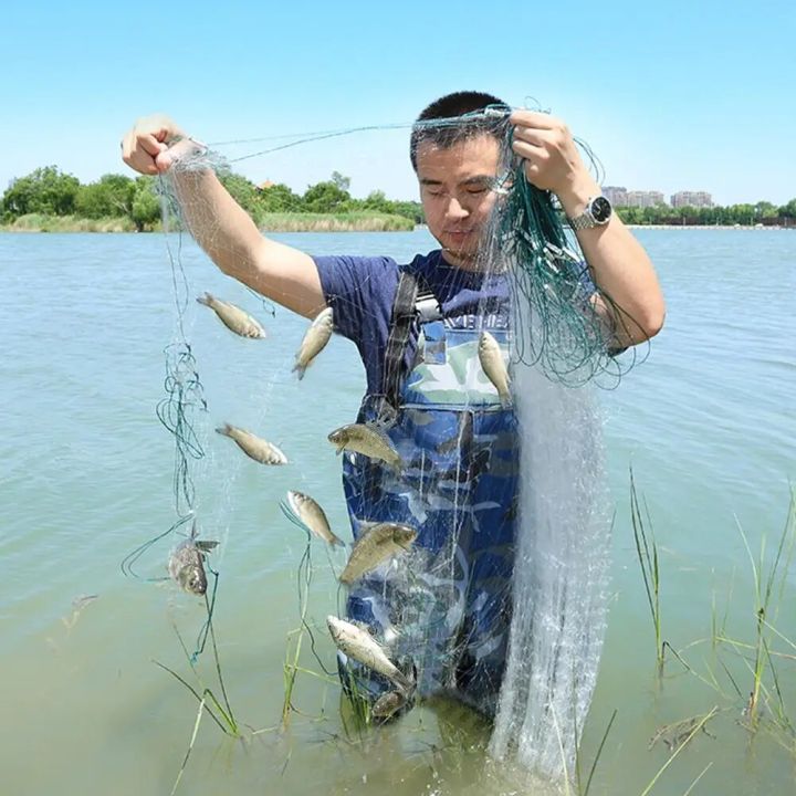 Fishing Net Single Mesh Nylon Durable Float Trap Monofilament Gill Net Fishing Accessories For Hand Casting P0H7