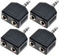4pcs 3.5mm Audio Headphone Cable Cord Splitter Adapter Jack Y One to Two Stereo.
