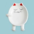 Cartoon Cat Ceramic Pot Lid Rack Chopsticks Spoon Holder Stand Kitchen Organizer for Fork Spatula Rack Tableware Storage Rack. 